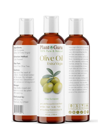 Aceite de Oliva Extra Virgen 118 ml Plant Guru - Puro y Natural