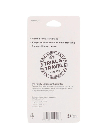 Pack de 4 Tapas Ventiladas para Cepillos de Dientes - Navajo