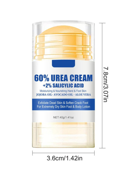 Crema Hidratante Urea 60% Pakivs - 2 Pcs 28.35g para Piel Seca