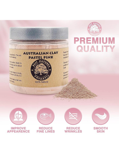 Arcilla Rosa Pastel Australiana 100% Pura 227g - Exfoliante Natural