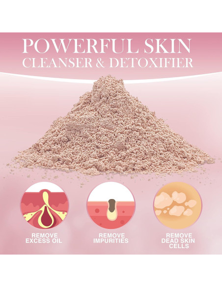 Arcilla Rosa Pastel Australiana 100% Pura 227g - Exfoliante Natural