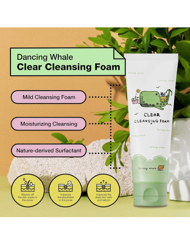 Espuma Limpiadora Suave Dancing Whale 120ml - Piel Clara