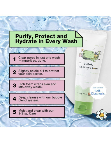 Espuma Limpiadora Suave Dancing Whale 120ml - Piel Clara
