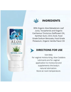 Lubricante Personal Aloe Cadabra 2.5 oz Orgánico Natural 2