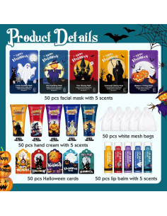 VESPRO 50 Juegos de Crema de Manos y Mascarilla Facial Halloween 2