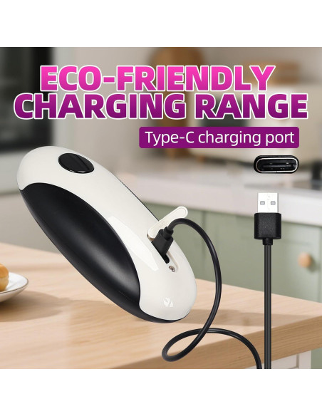 Abrelatas Eléctrico Automático AREYCVK Negro y Blanco