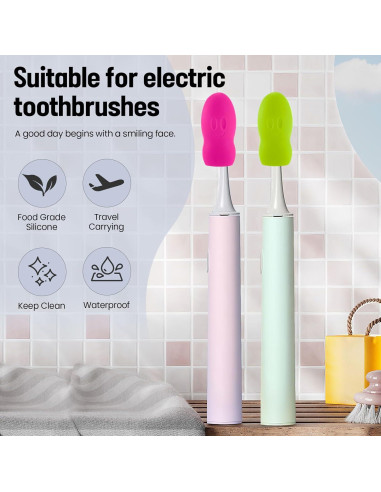 6 Fundas de Silicona para Cepillos de Dientes Lapfoon
