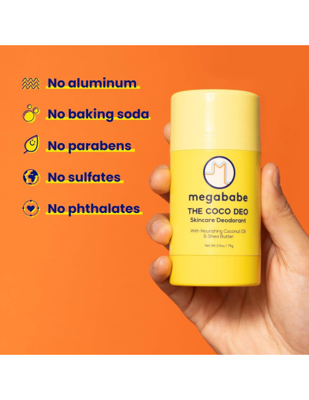 Desodorante Megababe The Coco Deo 73.9 g - Protección 72h