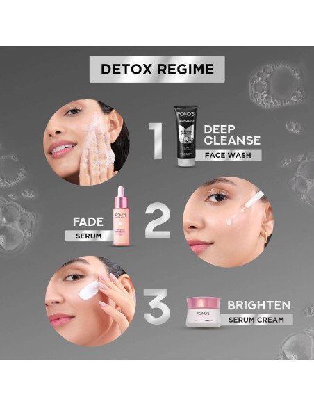 Limpiador Facial POND'S Milagro Brillante Detox 200g Carbón Activado