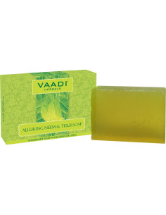 Jabón de Barra Neem Tulsi Vaadi Herbals - 3 x 75g Natural 2