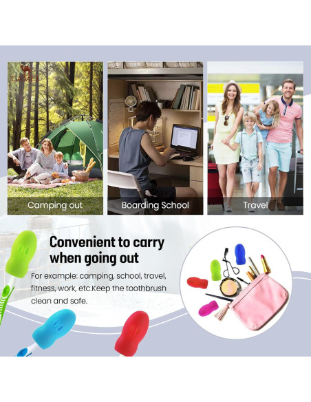 6 Fundas de Silicona para Cepillos de Dientes Lapfoon