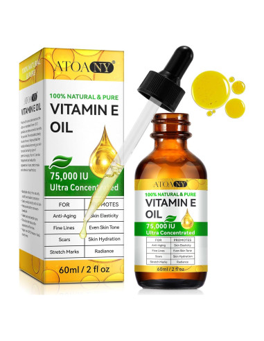 Aceite de Vitamina E Puro 75,000 UI NenMaoKeNu 60 ml Hidratante