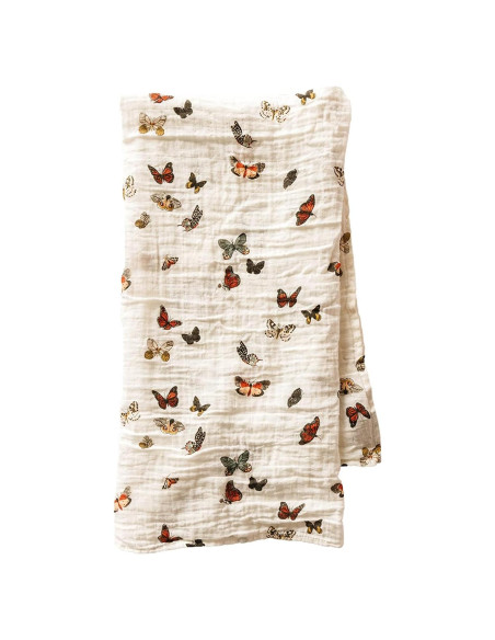 Muselina para Bebés Clementine Kids 120x120 cm Mariposas