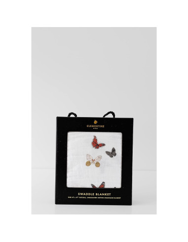 Muselina para Bebés Clementine Kids 120x120 cm Mariposas