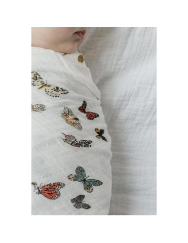 Muselina para Bebés Clementine Kids 120x120 cm Mariposas