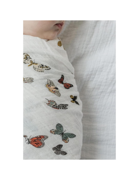 Muselina para Bebés Clementine Kids 120x120 cm Mariposas