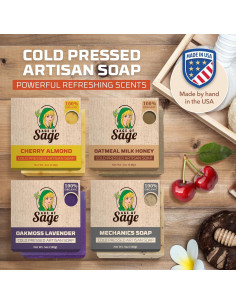 Set de Jabón Natural Artesanal Age of Sage - 4pk Miel y Él 2