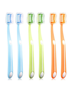 Cepillos de Dientes Medianos Frekare - 6 Unidades con Fundas