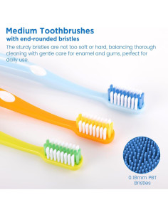 Cepillos de Dientes Medianos Frekare - 6 Unidades con Fundas 2