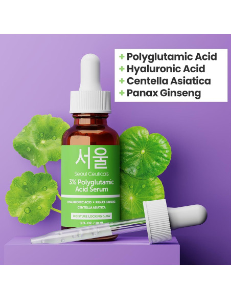 Suero Antienvejecimiento SeoulCeuticals 30ml - Ácido Poliglutámico + HA + Cica