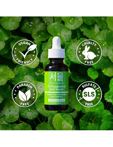 Suero Antienvejecimiento SeoulCeuticals 30ml - Ácido Poliglutámico + HA + Cica