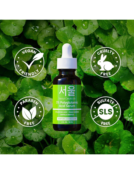 Suero Antienvejecimiento SeoulCeuticals 30ml - Ácido Poliglutámico + HA + Cica