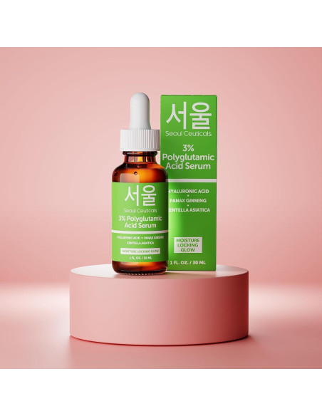 Suero Antienvejecimiento SeoulCeuticals 30ml - Ácido Poliglutámico + HA + Cica