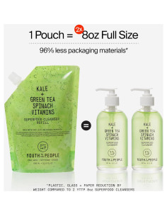 Conjunto de Recarga Limpiador Facial Youth To The People 681g 2