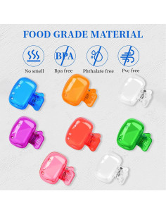 Paquete de 8 tapas para cepillos de dientes PKRFCJ - Colores variados 2