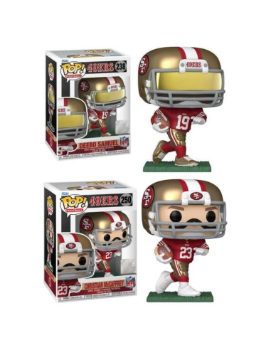 Figuras Funko Pop! Deebo Samuel y Christian McCaffrey NFL
