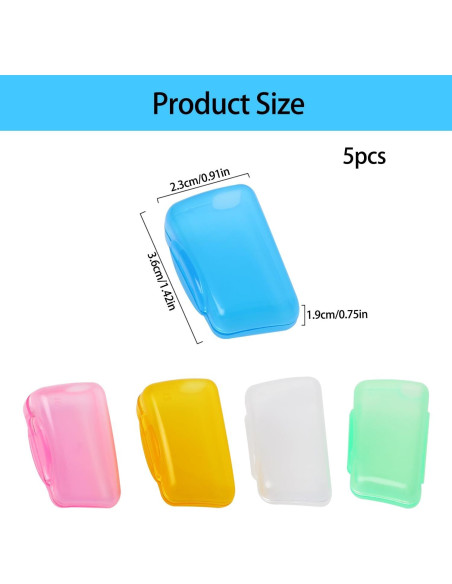 5 Fundas de Cepillo de Dientes Viaje MOZEAT LENS Colorido