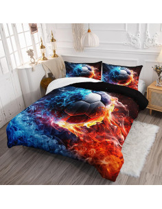 Juego de Ropa de Cama Completo Fútbol XYNHML 3 Piezas 2