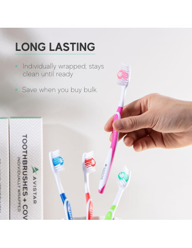 Paquete de 104 Cepillos de Dientes Desechables Avistar