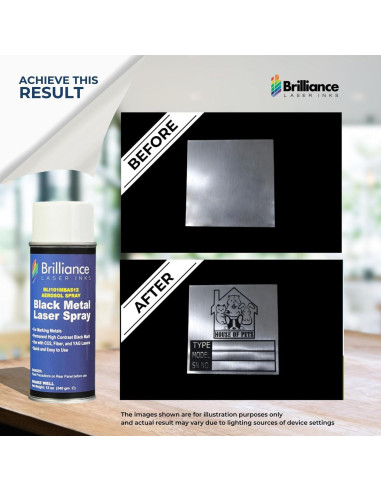 Spray Marcador Láser Brilliance 354 ml Negro BLI101