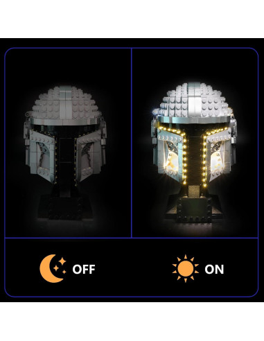 Kit de Luz LED Flashebrick para Casco Lego Mandalorian 75328