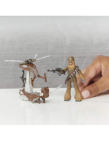 Figura y Vehículo Chewbacca Star Wars Mission Fleet 2.5"