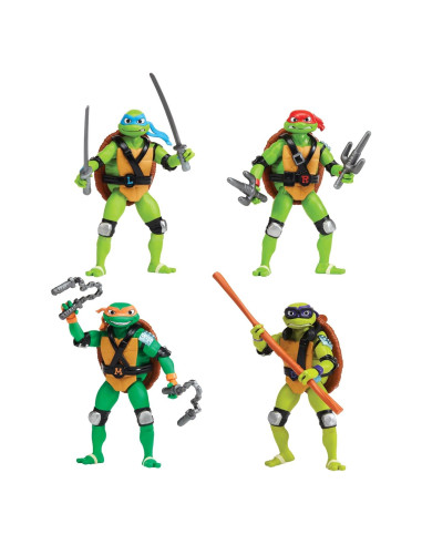 Paquete 4 Figuras Tortugas Ninja Shell Spin Playmates Toys