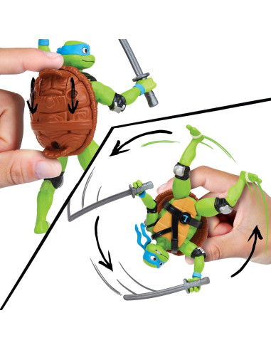 Paquete 4 Figuras Tortugas Ninja Shell Spin Playmates Toys