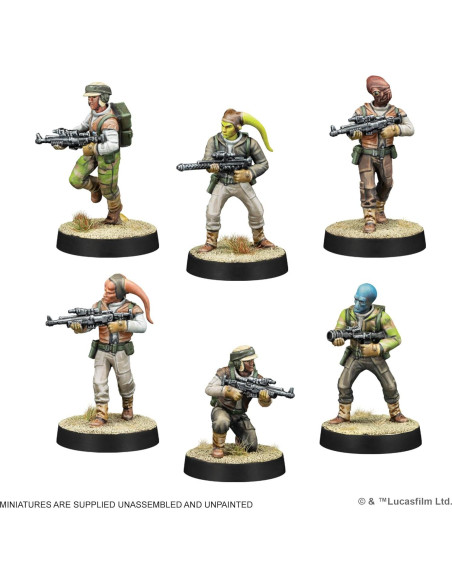 Expansión Soldados Rebeldes Star Wars Legion SWQ15 - 11 Miniaturas