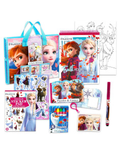Conjunto de Actividades Disney Frozen - Libros, Stickers y Juegos