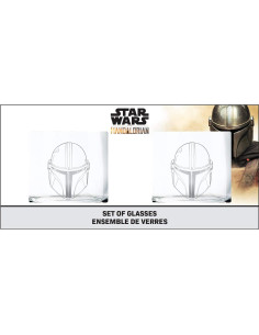 Juego de 2 Vasos de Vidrio Star Wars The Mandalorian 295 ml 2