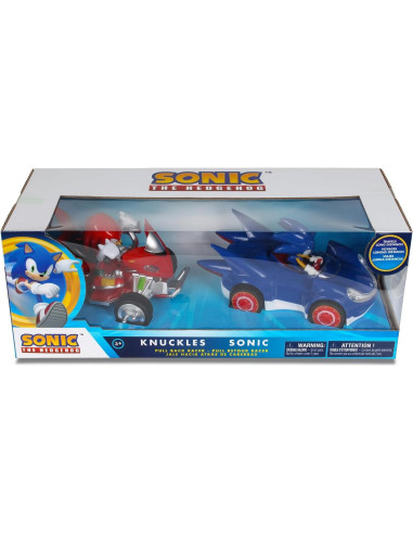 NKOK Sonic The Hedgehog 2-Pack: Sonic y Knuckles Pullback
