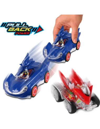 NKOK Sonic The Hedgehog 2-Pack: Sonic y Knuckles Pullback