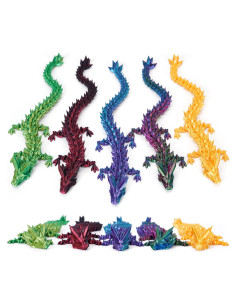 Juguete Antiestrés Dragón Articulado SHUWND 5 Piezas