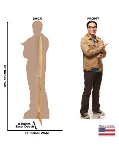 Recorte de cartón Leonard Hofstadter 170 cm - The Big Bang Theory 2