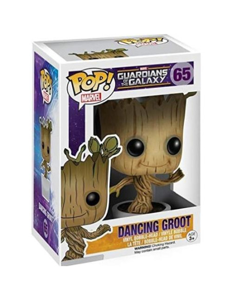 Figura Funko Pop Groot Bailarín Marvel 9.53 cm con Caja Protectora