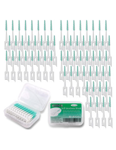 200 Palillos Dentales Suaves YEERSUO con Estuche Verde