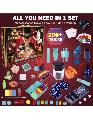 Kit de Magia 28 en 1 TENTAM para Niños 6+ con Instrucciones