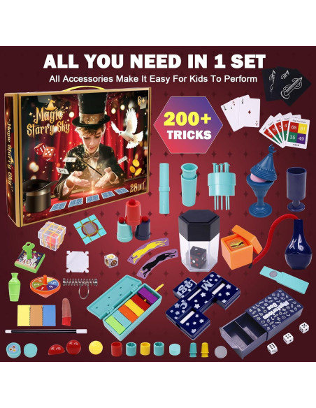 Kit de Magia 28 en 1 TENTAM para Niños 6+ con Instrucciones