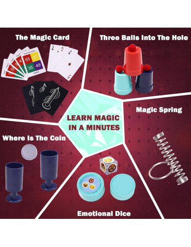 Kit de Magia 28 en 1 TENTAM para Niños 6+ con Instrucciones
